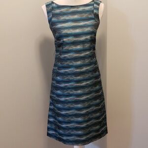 ANTONIO Milani Shift Dress sz 0 Teal/Gray EUC Nice